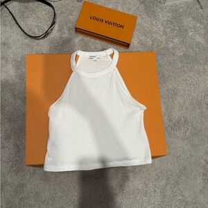 White Halter Top